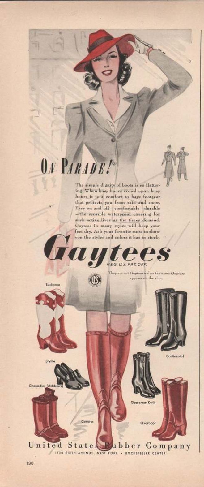 winter boots 1941 as seen in a 1940s vintage ad