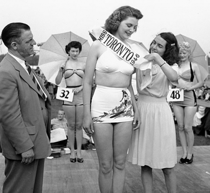 1940s Vintage Photo of the winner of the 1946 Miss Toronto Pageant