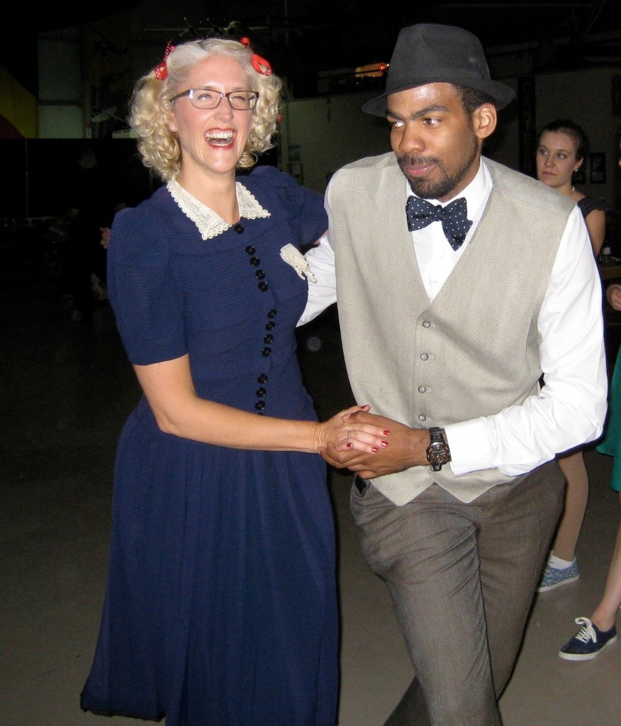 Lindy Hop at a 1940s swing dance -Swing out to Victory in Hamilton ontario Canada