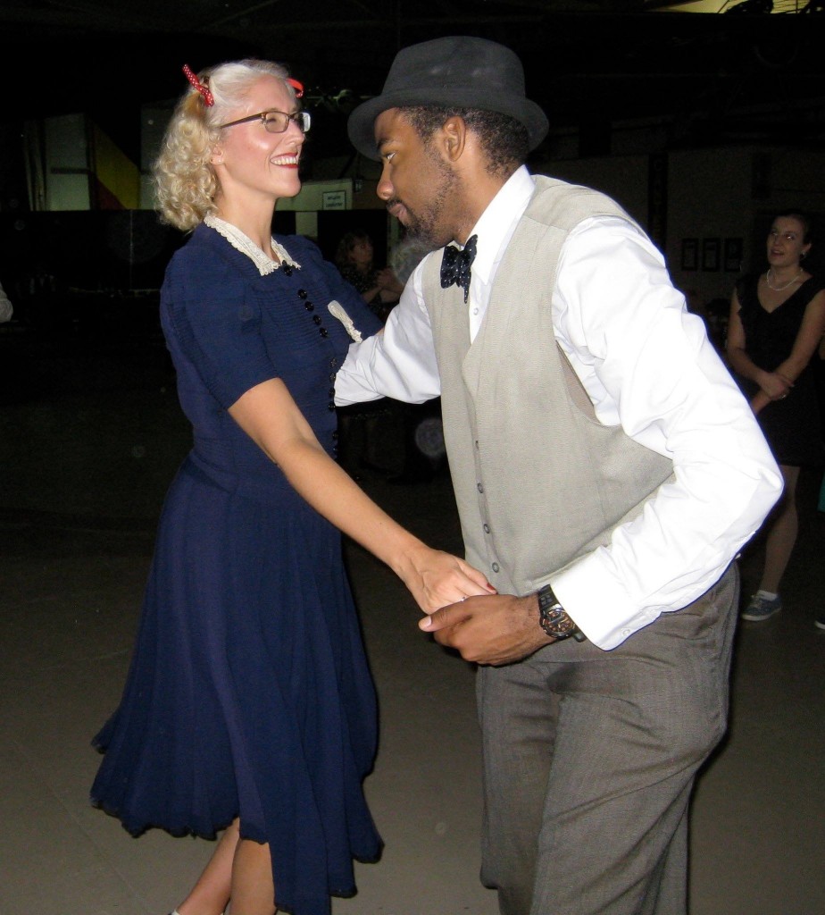 Lindy Hop at a 1940s swing dance -Swing out to Victory in Hamilton ontario Canada