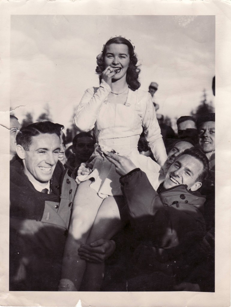 1940s vintage photo of Barbara Ann Scott, 1948 Olympic Gold Medal winner  in figure skating