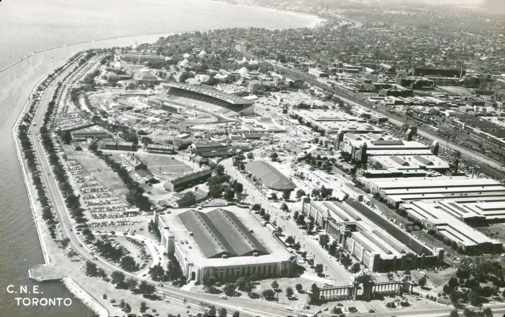 Vintage Photo of the CNE grounds in Toronto. The CNE dance tent is in the middle. 