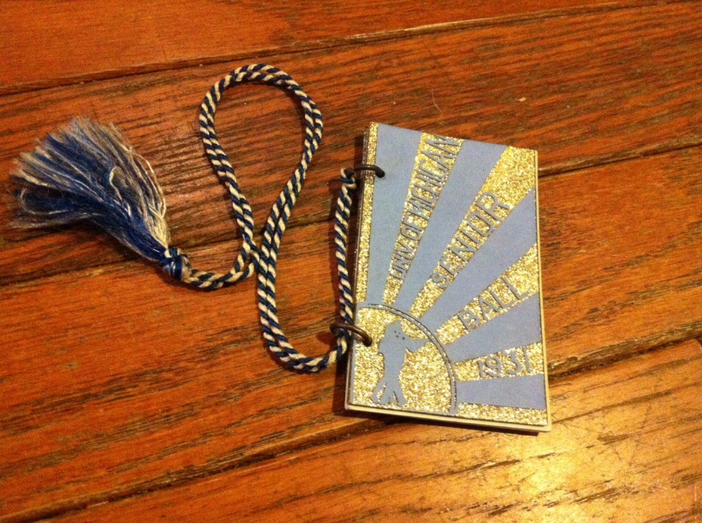 1930s Vintage Dance Card for a senior ball. 