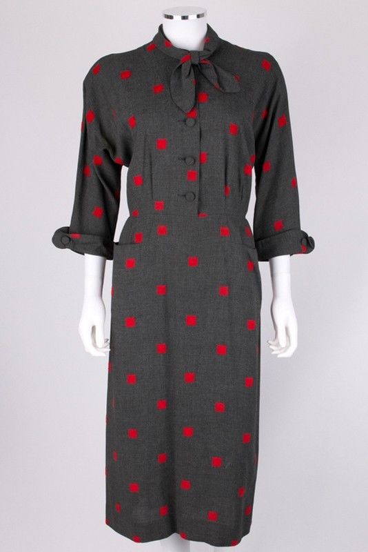 1940s Shirtwaist Dress-1940s fashion