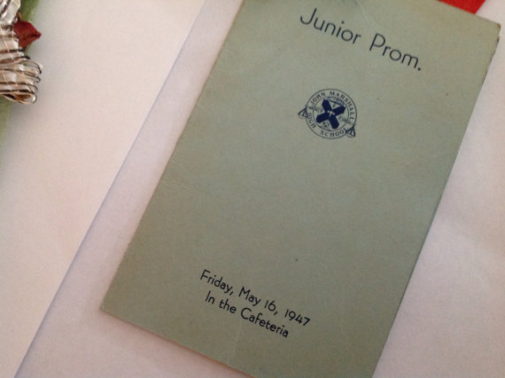 1940s Vintage Dance Card for Junior Prom