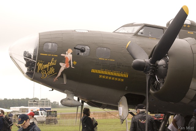 Memphis Belle featuring famous Pinup girl on the side of the plane...That was a George Petty drawing which he took from a drawing he did in the 1941 Esquire magazine.