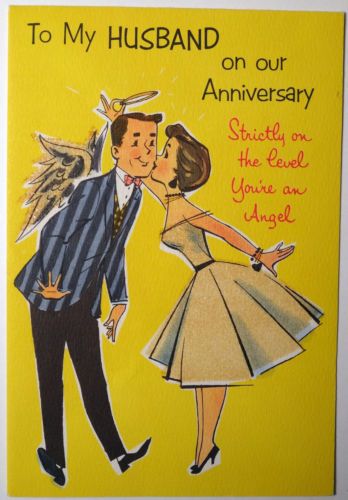 1950s Vintage wedding anniversary card