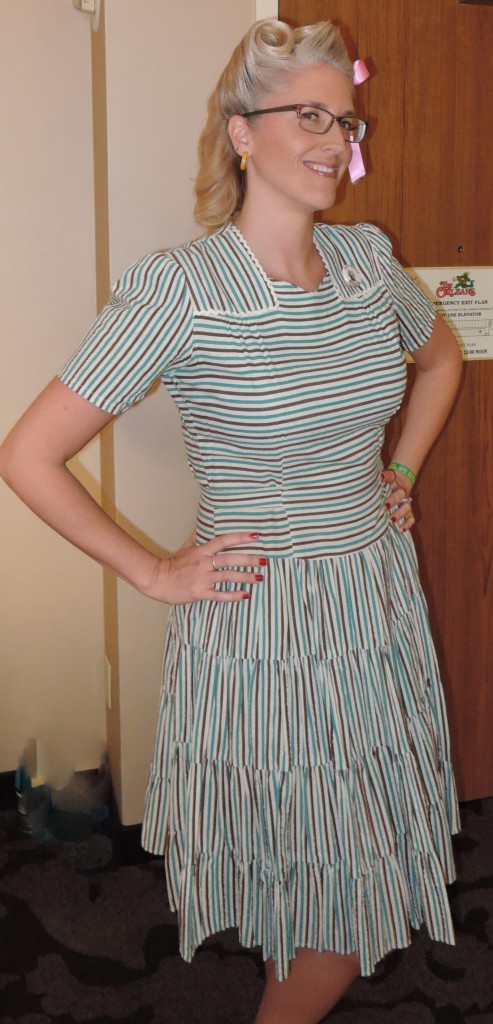 1940s Seersucker vintage dress