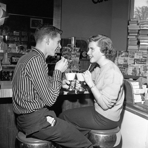 1950s teenagers on a date