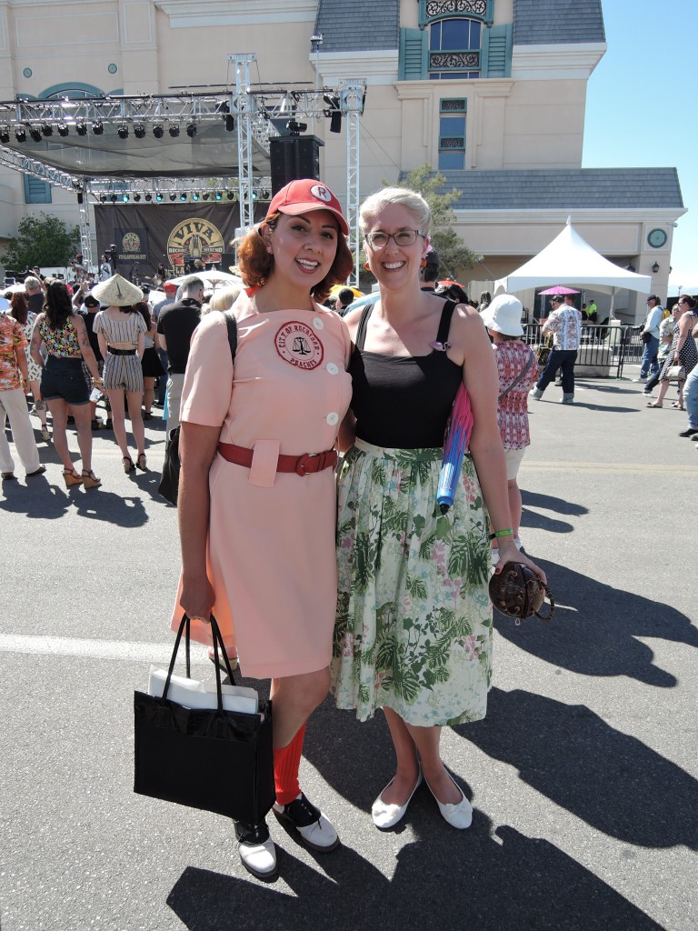 A league of their Own-Rockford Peach outfit seen at the car show at Viva Rockabilly Weekender 