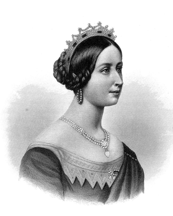 Young Queen Victoria illustration