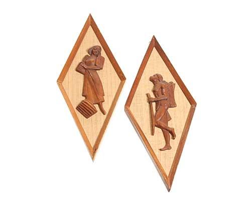 vintage wooden carved images