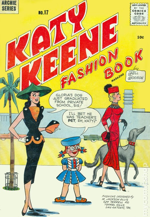 Vintage 1950s Comic Book-Katy Keene featuring 1950s fashions / 1950s Pinup fashion illustrations.