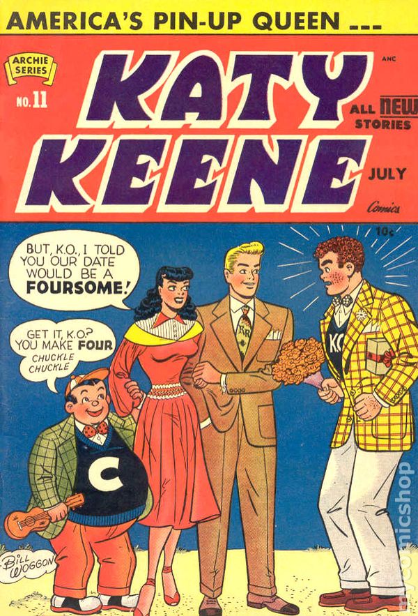 Vintage Comic Book: Katy Keene comic strip with boyfriends