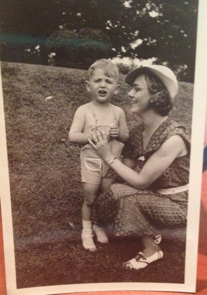 1930s vintage photo of boy and mother