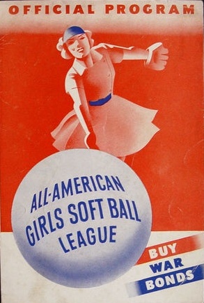 all american girls professional baseball league official program image