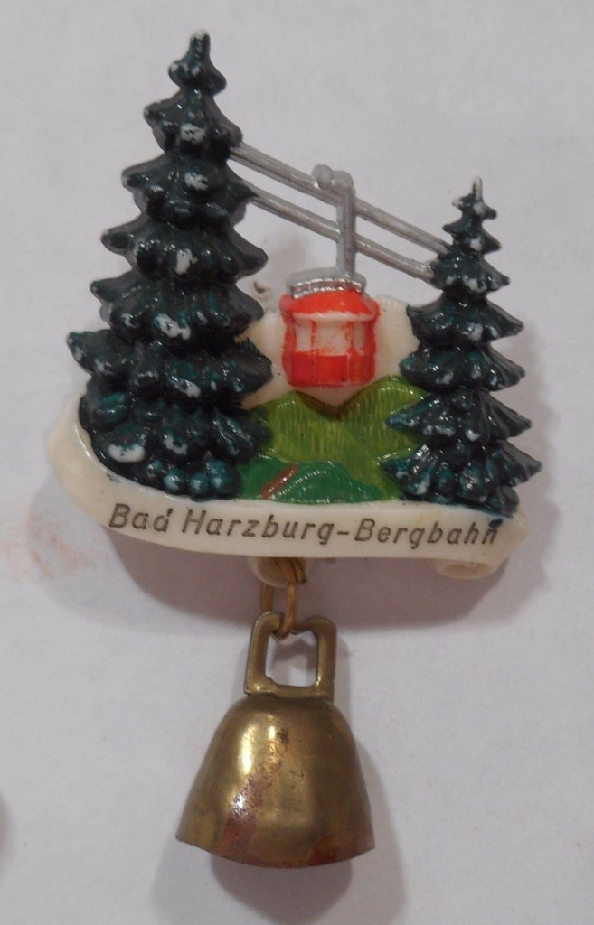 German Travel Souvenir Hat Pin Bad Harzburg Bergbahn Cable Car