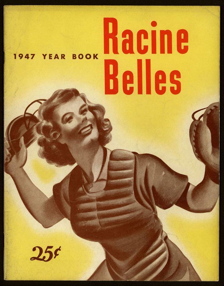 Racine Bells Women's Baseball league 1947 baseball program