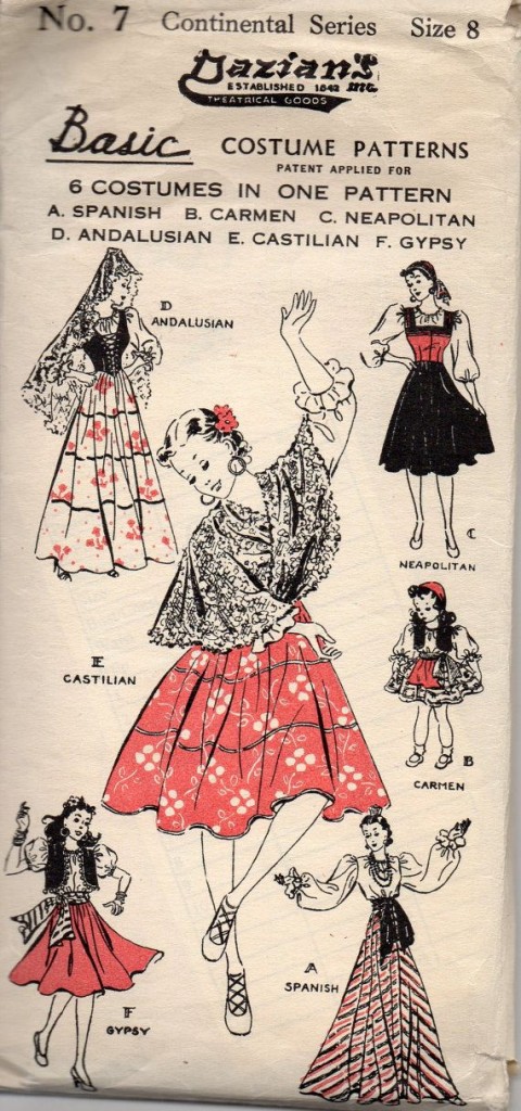 1940s spanish halloween costume pattern