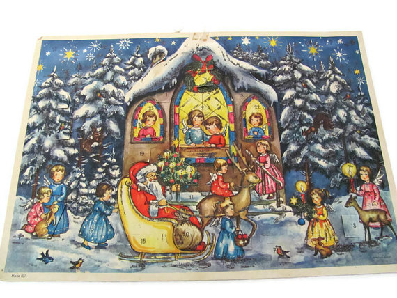 1950s vintage advent calendar