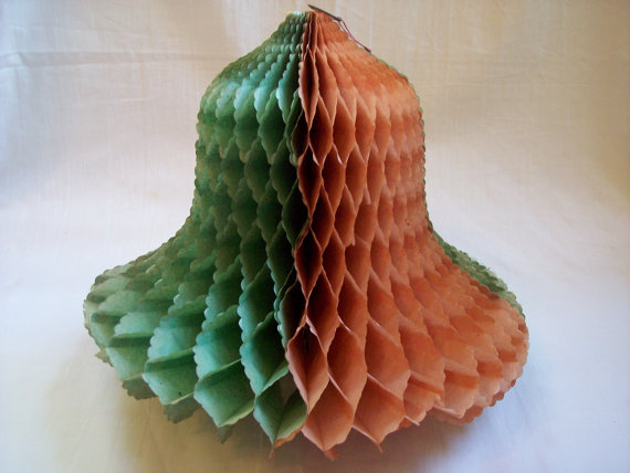 Vintage 1940s Honeycomb bell Christmas Decoration