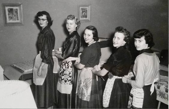 Vintage Photo..The Apron Club..1950's Original Photo, Old Photo Snapshot, Vernacular Found, Americana Everyday Life