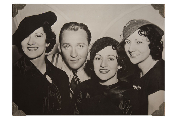 1930s vintage photo: The Boswell Sisters with Bing Crosby