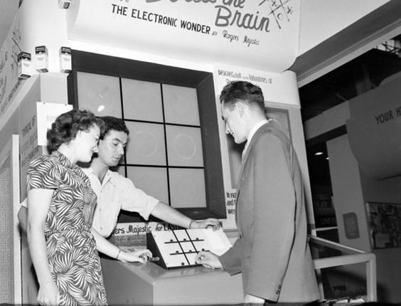 Bertie the Brain, arguably the world's first arcade game, at the CNE in 1950.