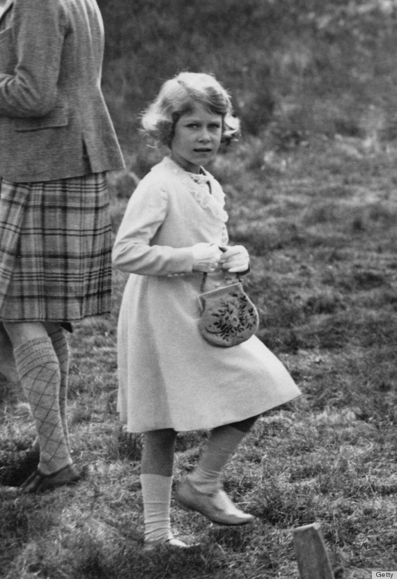 The future Queen Elizabeth II at Abergeldie Castle in Scotland at the age of seven, 1933. 