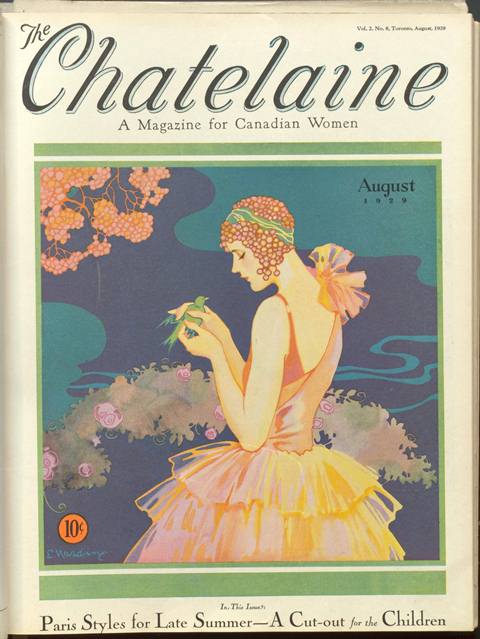 1920s Vintage Magazine Cover: Chatelaine magazine 1929