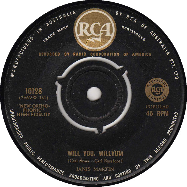 Janis Marti Record for Will You Willyum