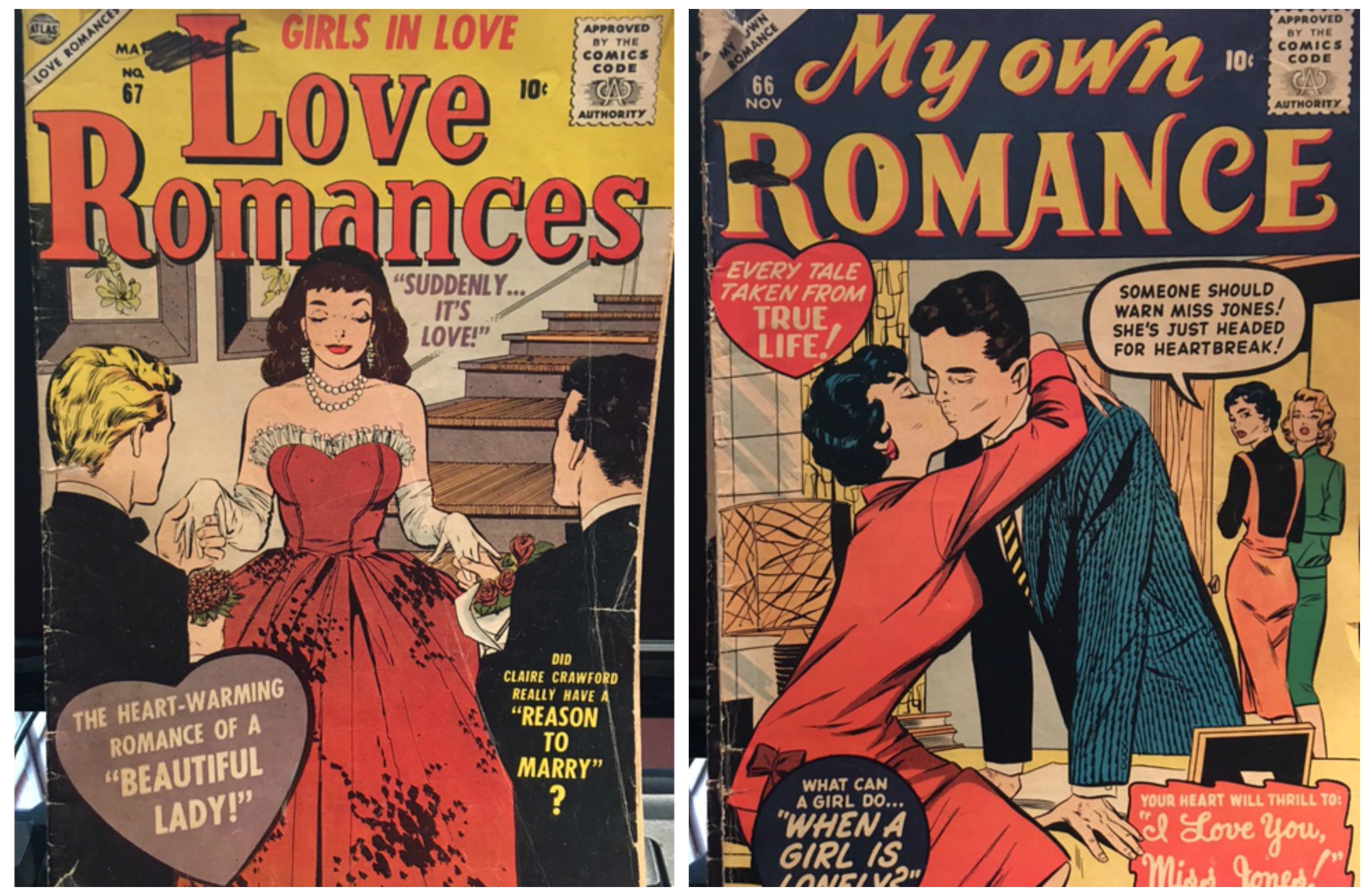 1950s 1960s Romance Comic books