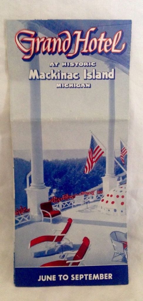 Vintage Mid-Century Grand Hotel Mackinac Island Brochure