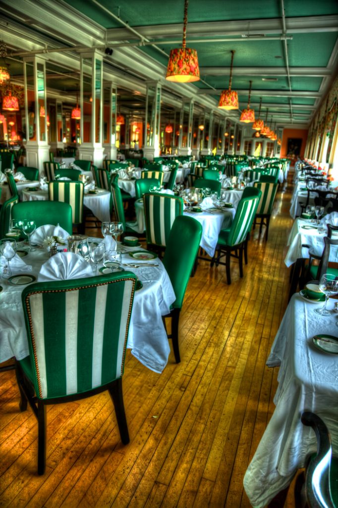 The dining room at the Grand Hotel on Mackinac Island.