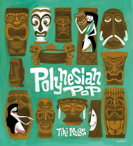 Polynesian pop, Tiki Mug Poster