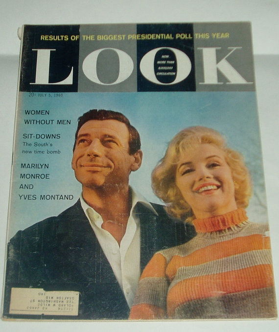 1960 Vintage Magazine Cover for LOOK Magazine with Marilyn Monroe on the Cover 