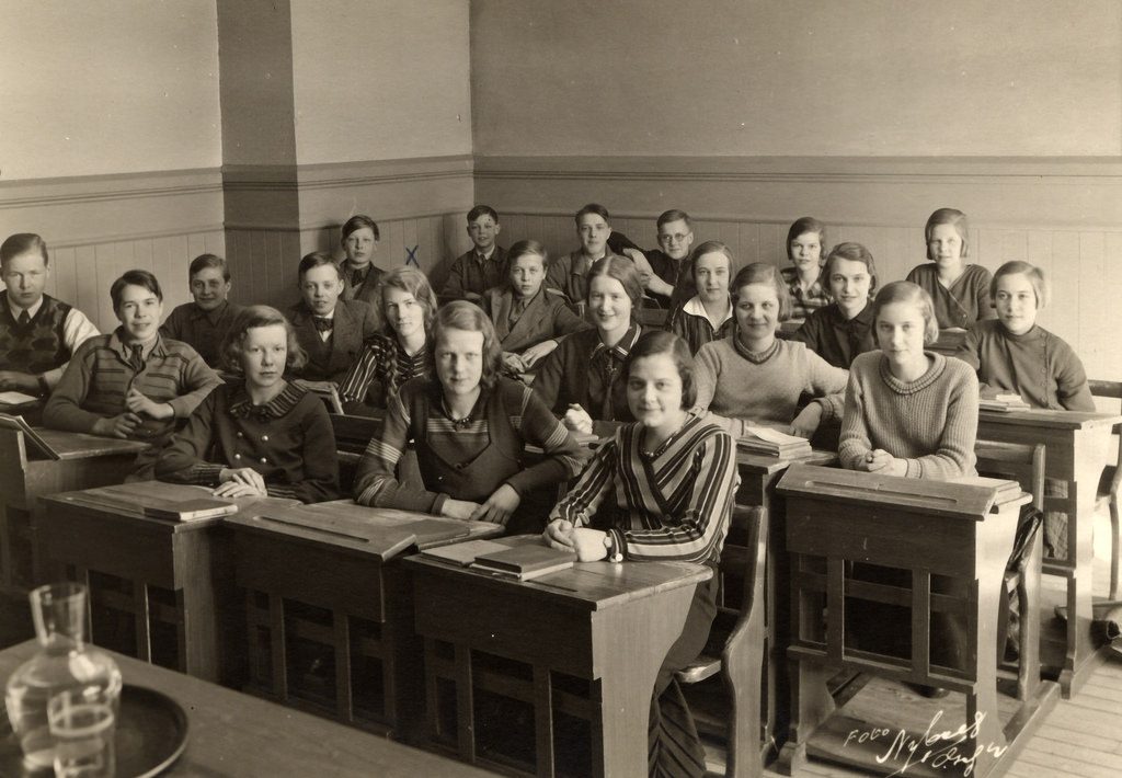 1930s Teenagers in School vintage Image