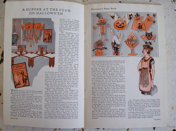 1925 Dennison's Bogie Book. A book of Suggestions for Decorating and Entertaining at Hallowe'en, Harvest Time and Thanksgiving.