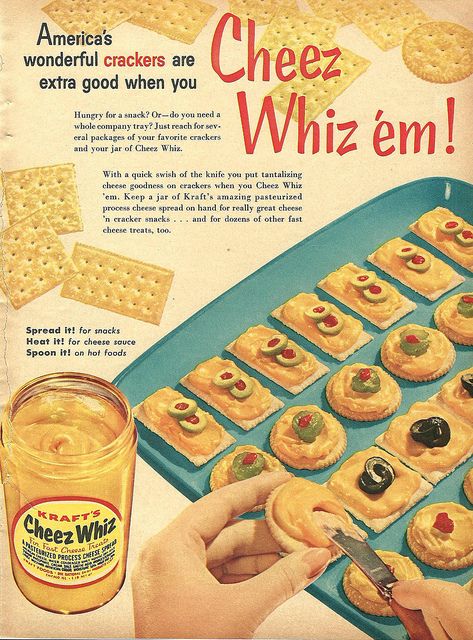 1950s Cheez Whiz Ad for 1950s Party Food 