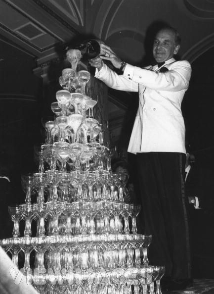 vintage champagne tower - vintage image