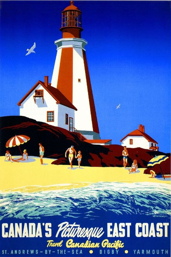 Canada East Coast Travel Poster Vintage