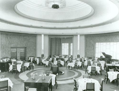 The series of Art Deco-style rooms, designed by French architect Jacques Carlu, muralist Natacha Carlu, and architect René Cera within the Eaton’s College Street department store, was built in 1930, opened in 1931 and sealed off by 1970 until they were restored in 2000 - 2003.