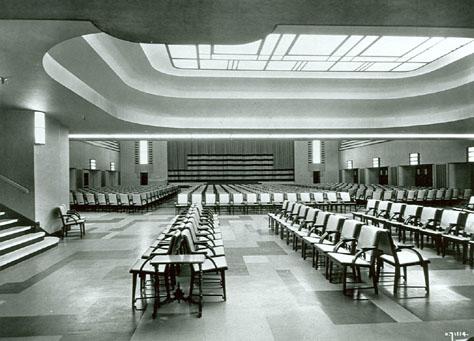 1930s vintage photo of the Eatons auditorium in the Art Deco style