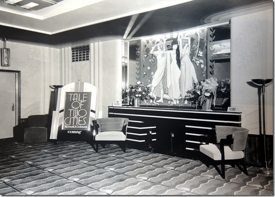 1930s vintage photo of the Eglinton Cinema vintage image of lobby Toronto 1936