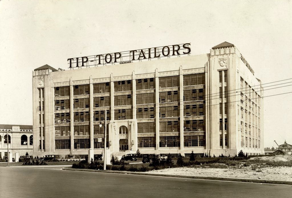 Tip Top Tailers Building 1930s Art Deco Building-Tip Top Tailors Building.(slips in as 1929 Building). A Canadian menswear clothing retailer founded in Toronto in 1909