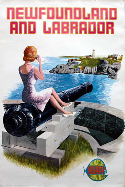 newfoundland-labrador vintage travel poster from the 1960s. 