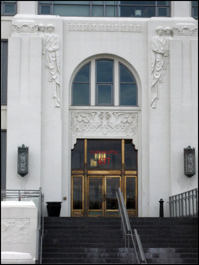 tip top tailers front of building Art Deco Architecture. 