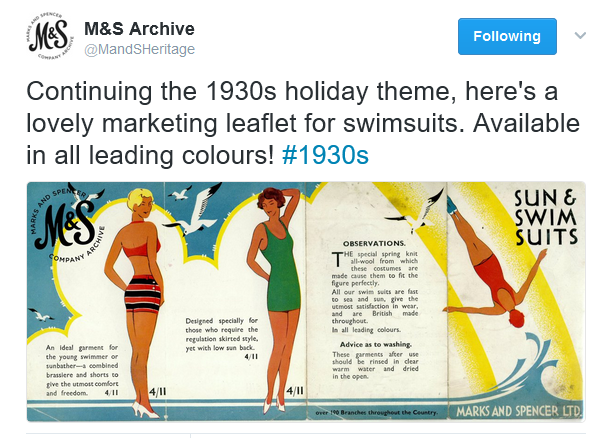 M&S Archive. Marks and Spencers Vintage history