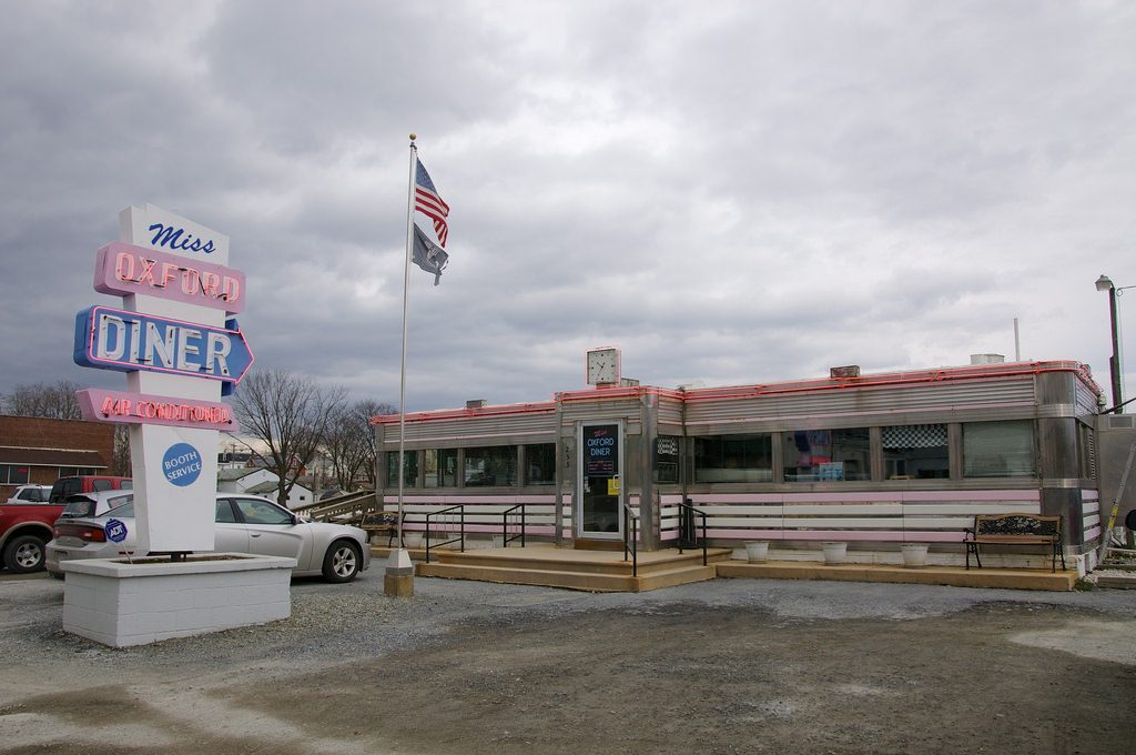 retro roadmap vintage diner