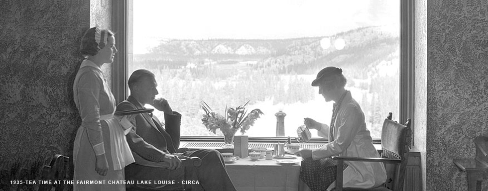 1935 tea time chateau lake louise